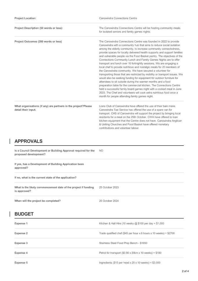 A document with text and a budget

Description automatically generated