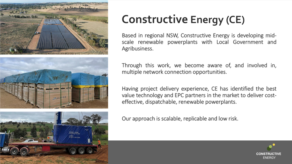 A collage of images of solar panels and trucks

Description automatically generated