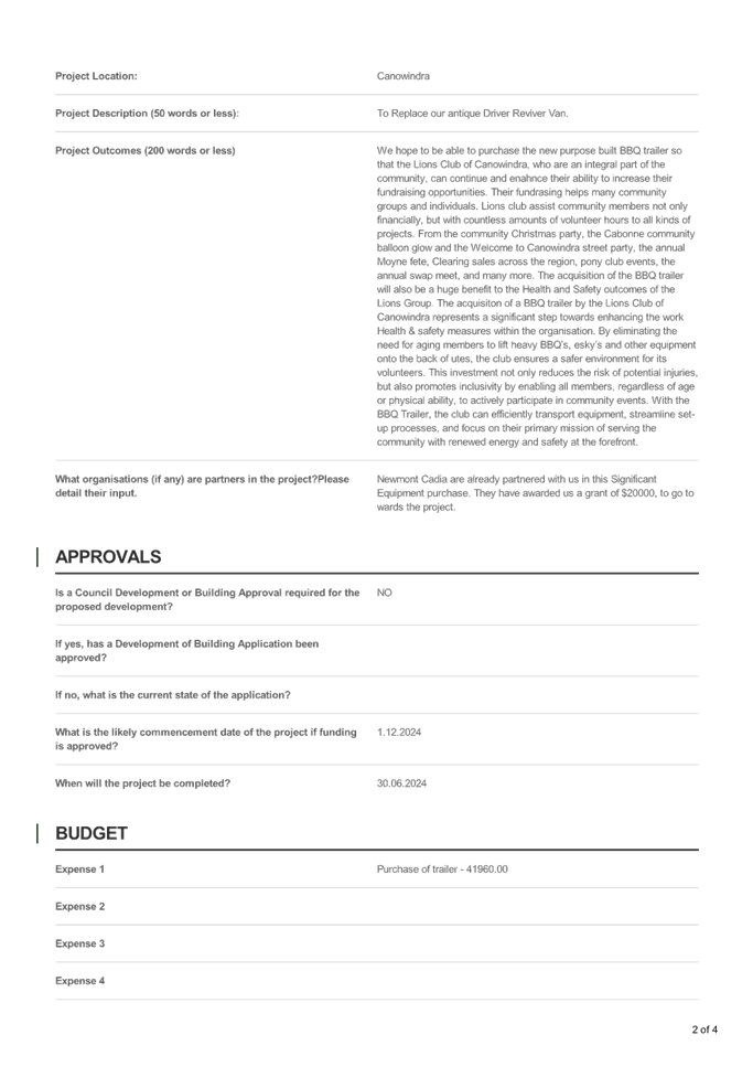 A document with text and a budget

Description automatically generated
