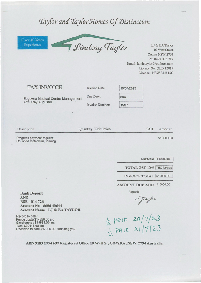 A close-up of a tax invoice

Description automatically generated