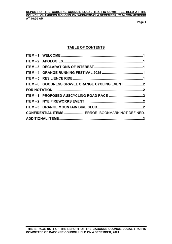 A table of contents with text

Description automatically generated